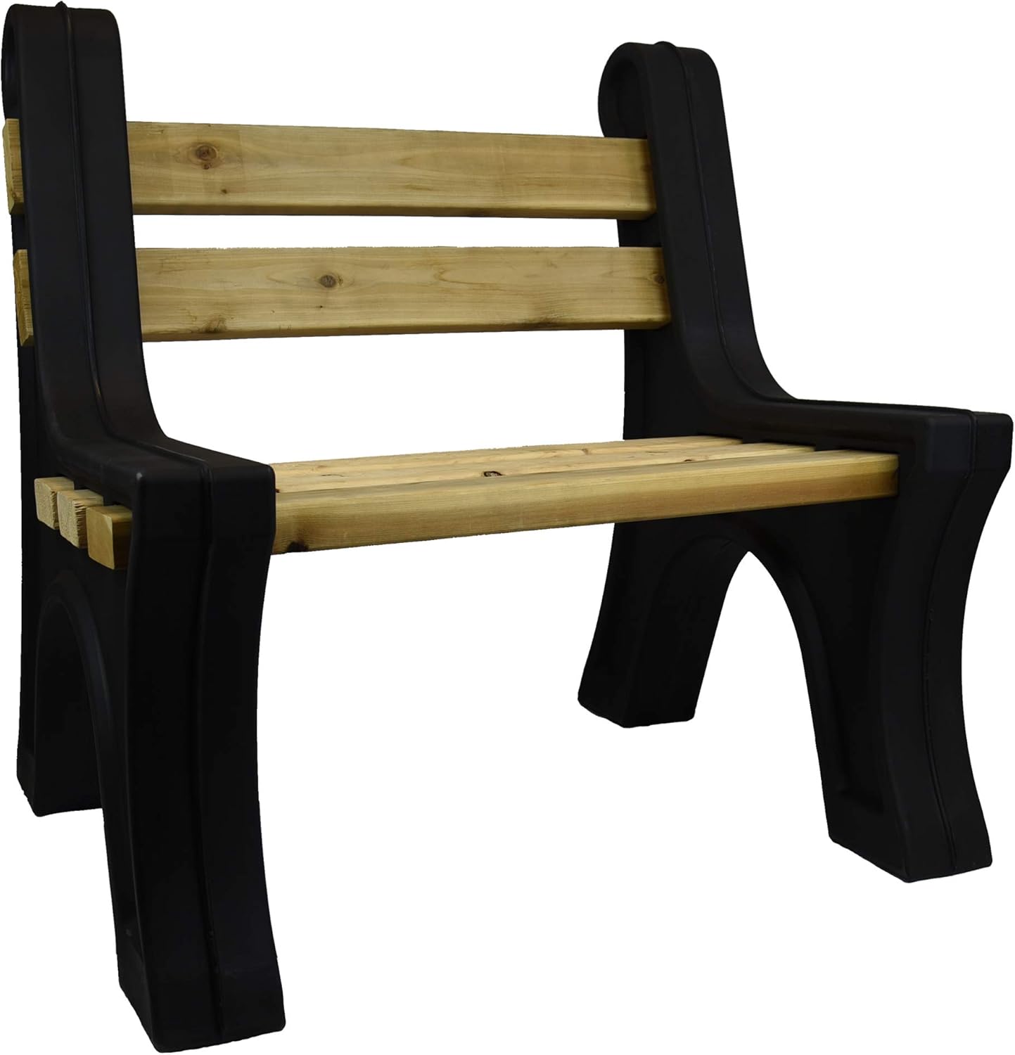 RTS Companies Inc Millennial Bench Ends, (Wood & Screws Sold Separately), Black
