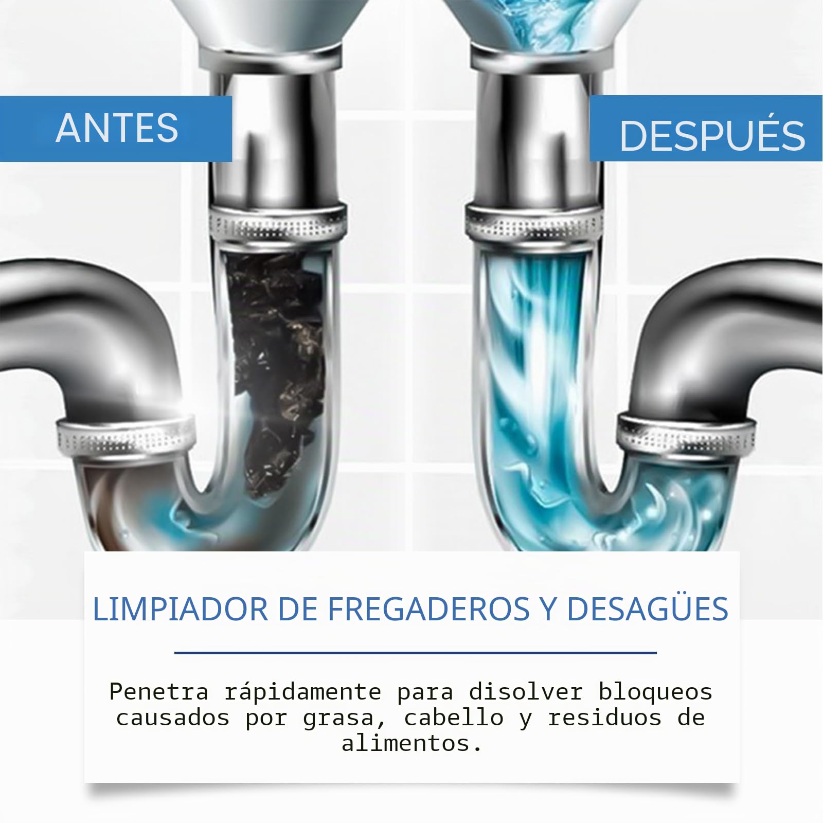 Turbonet 2.0 Desatascador, Desatascador Tuberías Turbonet 2.0, Potente Eliminador De Obstrucciones Para Inodoros, Cocinas, Baños Y Duchas; Previene Olores Y Mantiene Las Tuberías (3pcs)
