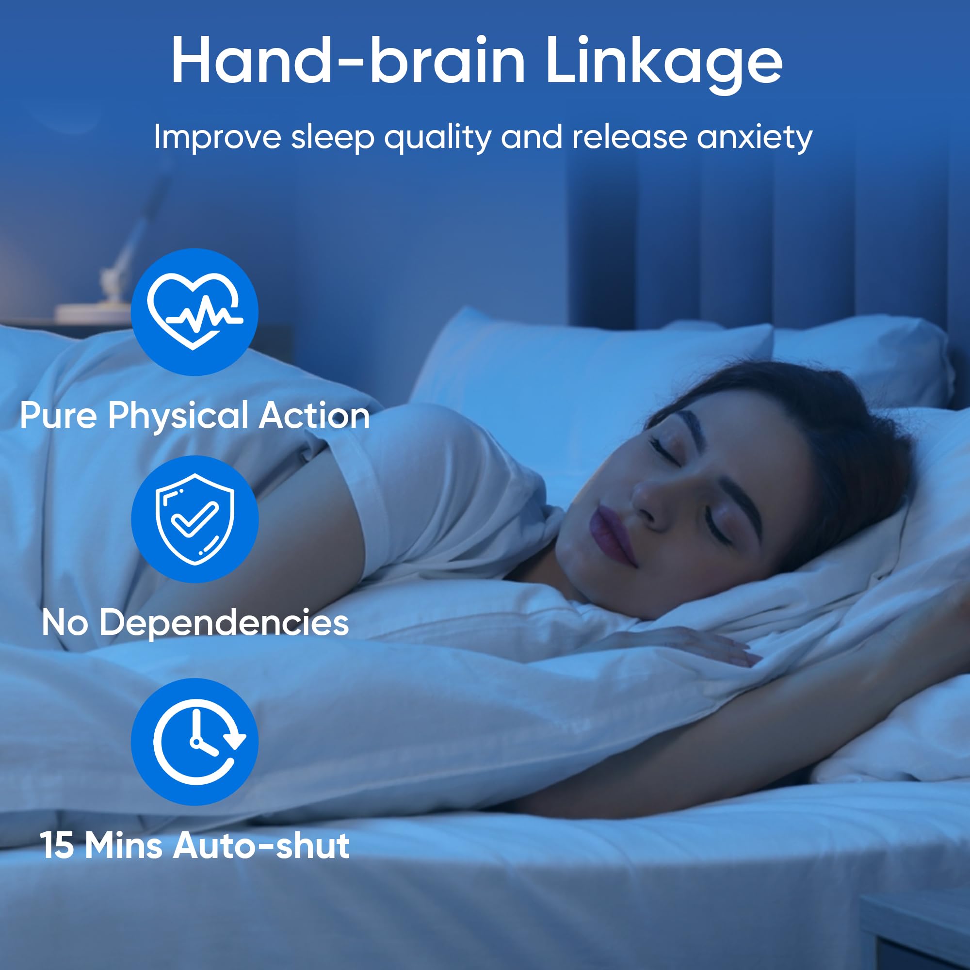 Sleep Aid Device, BOYUNSHI Anxiety Relief for Adults Type-C Rechargeable Microcurrent Calm Palm with 3 Modes & 9 Adjustable Gears Portable Sleep Instrument for Insomnia Solution, Improve Deep Sleep