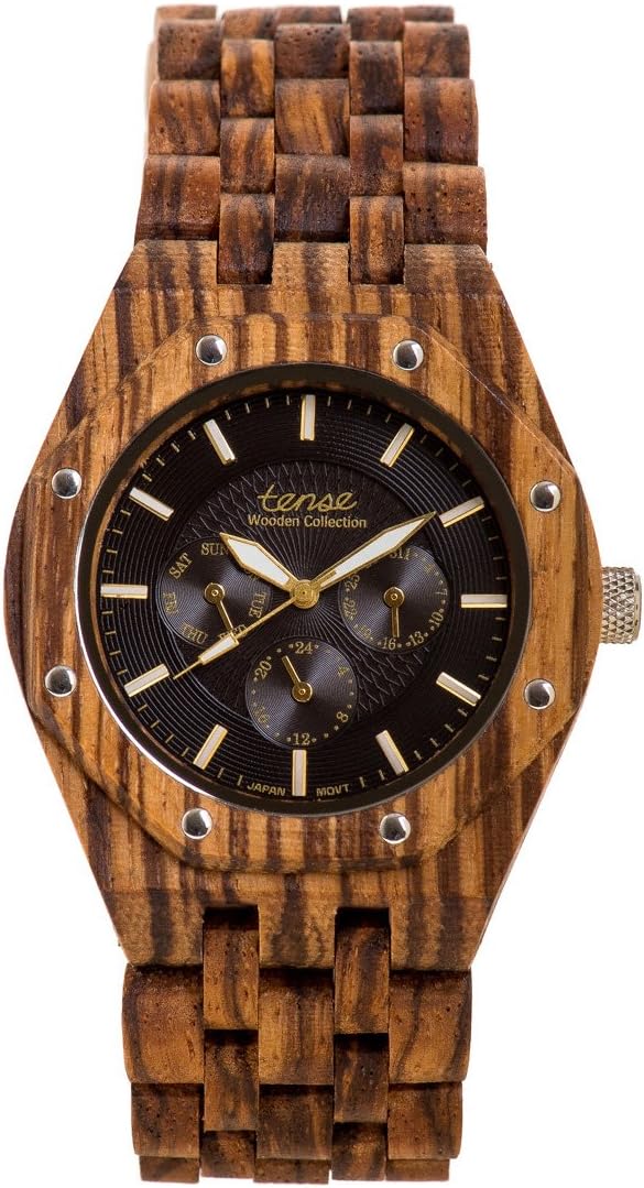 Tense Men’s Washington Multifunction Watch in Zebrawood J5803Z