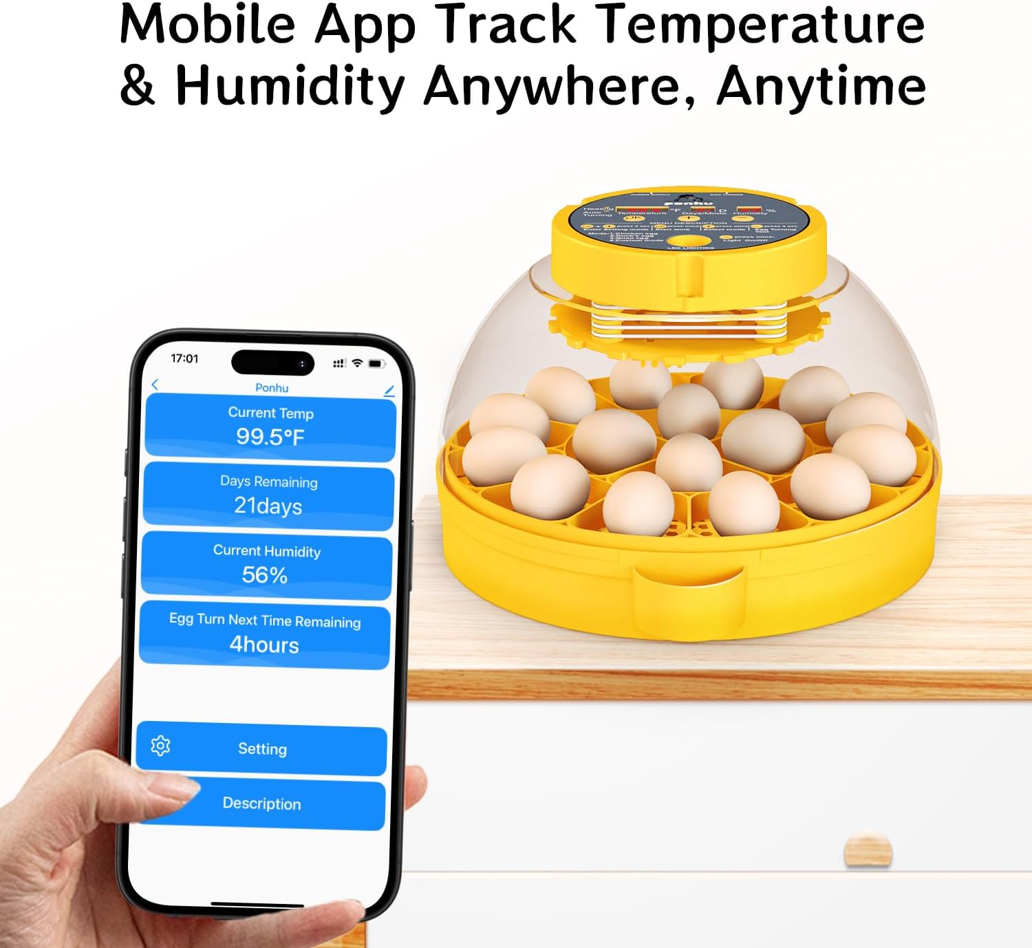 Mobile App Interface for Incubator Control