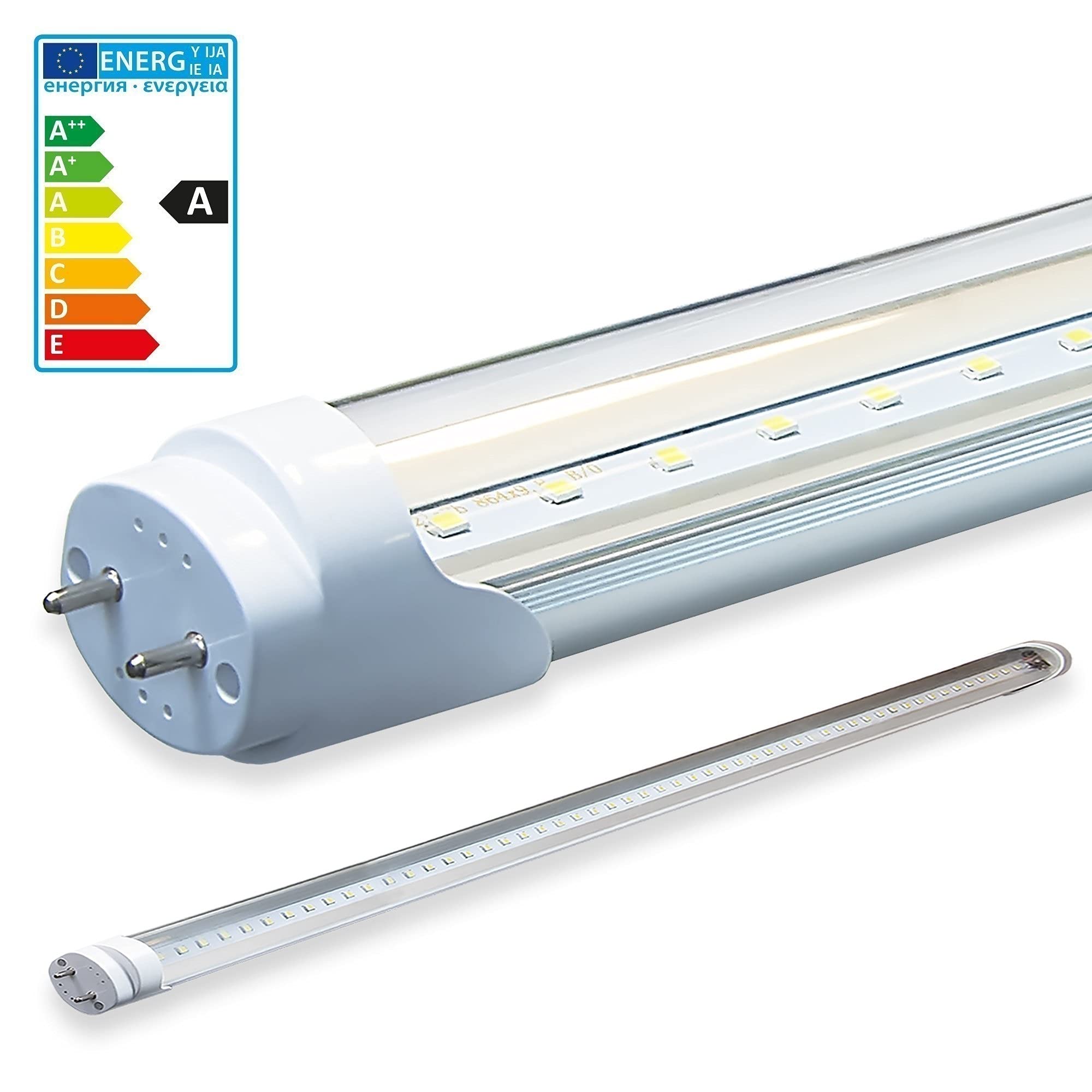 Tubo a LED G13, 18 W, warmweiß, 120 x 26 x 26 cm, 9 unità