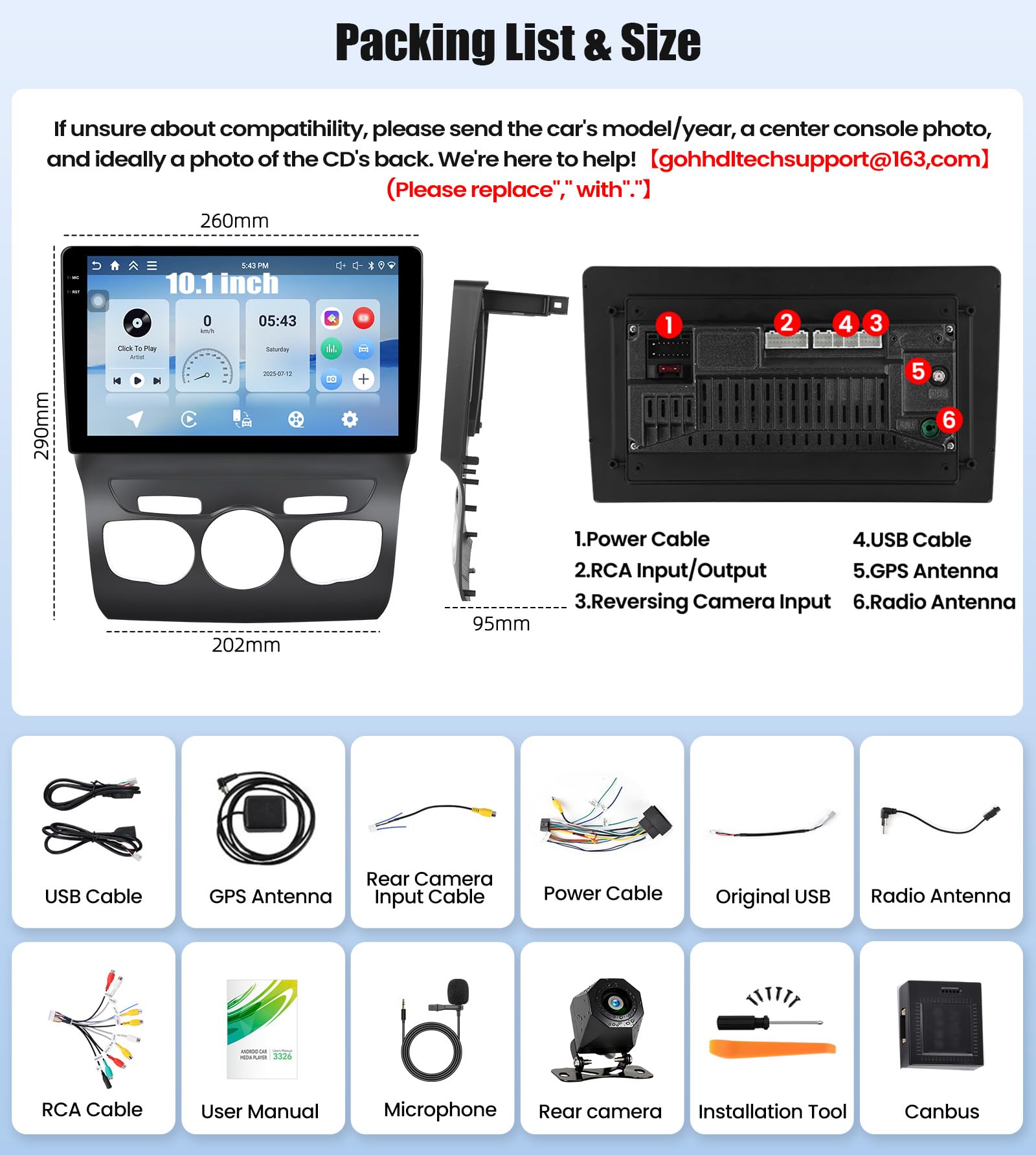 pour Citroen C4/DS4 2013-2016, Android 15, 4G+64G GOHHDL Autoradio pour Citroen C4/DS4 avec Carplay Android Auto, 10 Pouces Poste Radio Voiture 2Din avec GPS WiFi Bluetooth FM/RDS EQ SWC Caméra&MIC