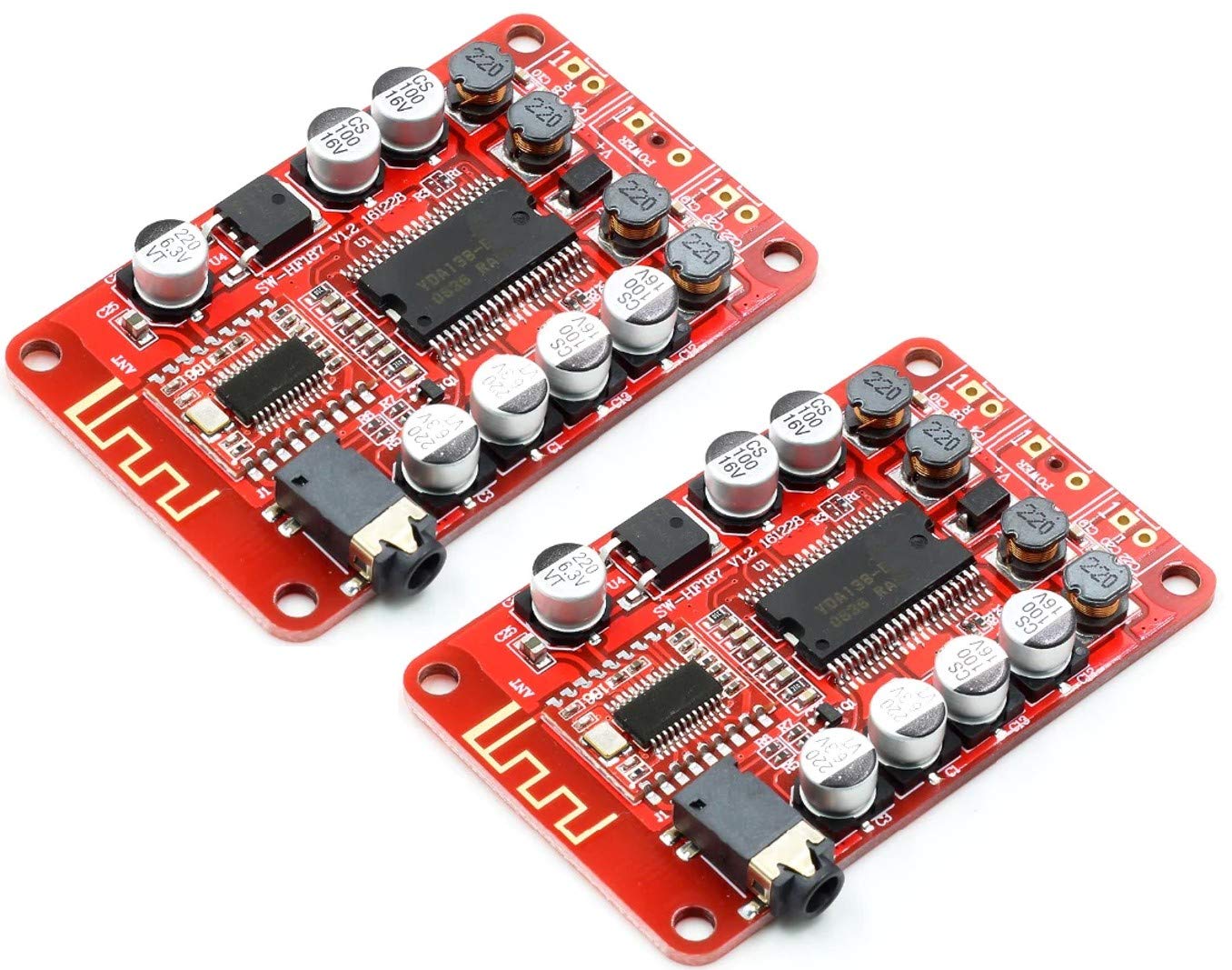2pcs YDA138 Bluetooth Amplifier Board Module 2.0 Stereo Class D 2 * 15W DC 12V 2A Amazon.it