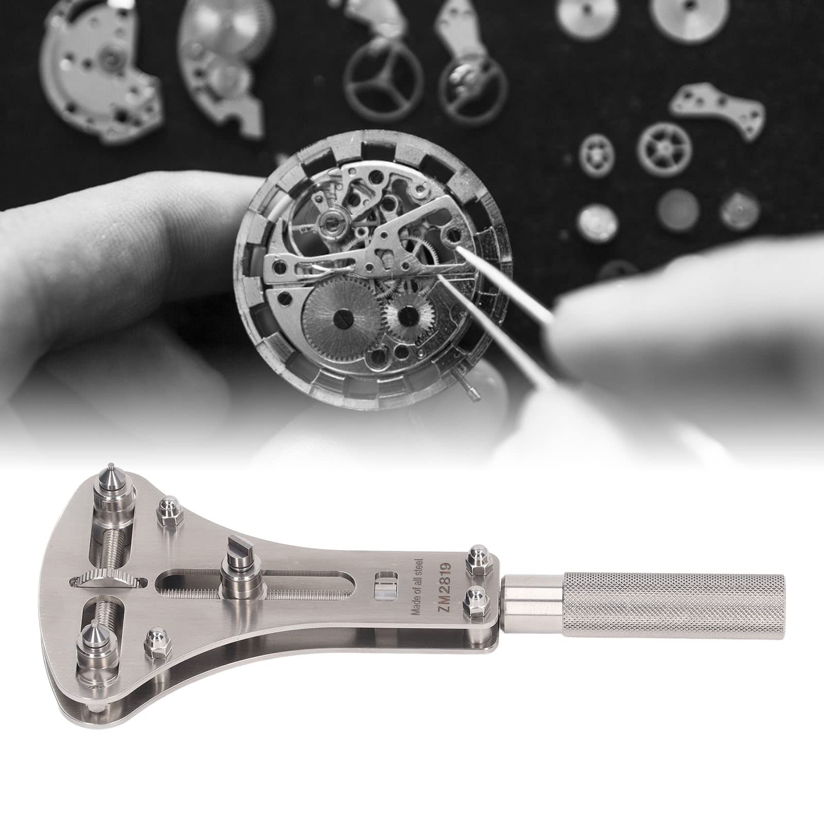 flexman Uhrenöffner, 3-Punkt Uhrenöffner, Batterie Schraubenentferner, Edelstahl Armbanduhr Reparatur Werkzeug, Reparatur Uhrmacher Werkzeug