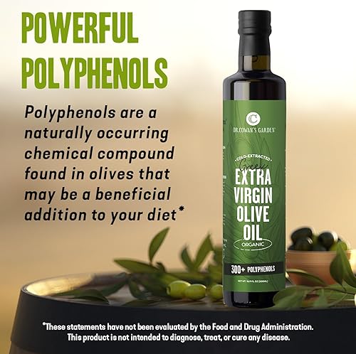 Miniatura 3 de Dr. Cowan's Garden Aceite de oliva virgen extra griego con más de 300 polifenoles, aceite de oliva virgen extra de un solo estado con los