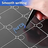 Vista 7 de NUOBESTY 2 piezas de pizarra acrílica para escribir calendario, calendario semanal de borrado en seco, organizador magnético para refrigerador