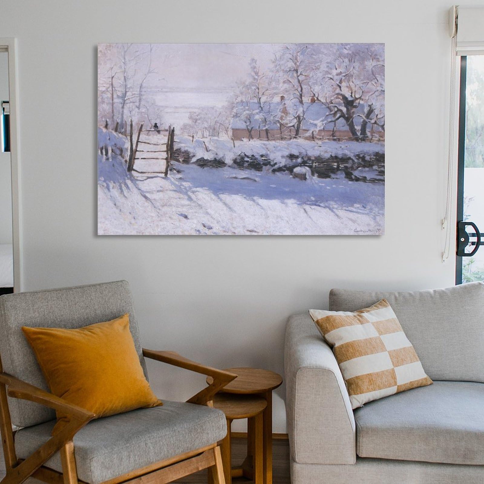 Amazon.co.jp: クロード・モネ（カササギ）ポスター ウォールアート