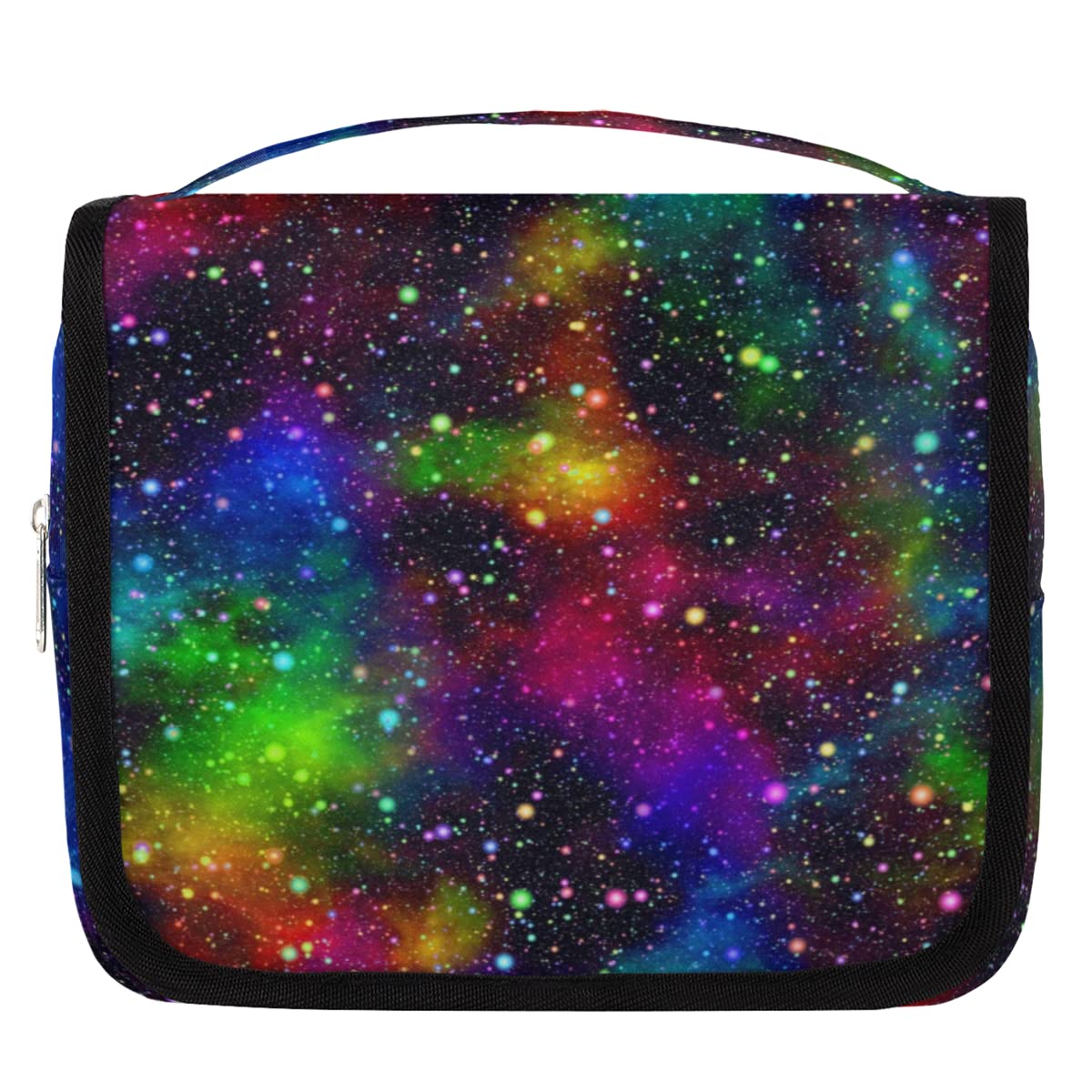 Galaktyka Kolorowa Podróżna Kosmetyczka Abstrakcyjna Galaktyka Mycie Torba Unisex Wiszące przybory toaletowe Kosmetyczka Organizer do makijażu, wielobarwny, Jeden rozmiar