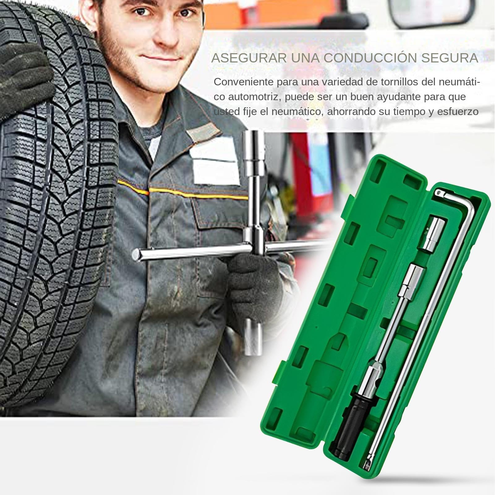 Genérico Llave Para Tuercas De Rueda Llave Cruzada para Tuercas de Rueda | Llave Extendida Para Neumáticos Para SUV, Autocaravana, Camión, Vehículo Automotriz, Coche, Taller de Garaje y