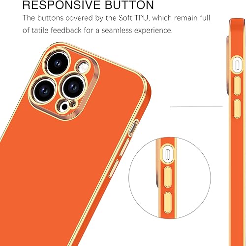 Miniatura 8 de BENTOBEN Compatible con iPhone 14 Pro Max, funda delgada de lujo galvanizada para mujeres, hombres y niñas, funda protectora suave con correa para
