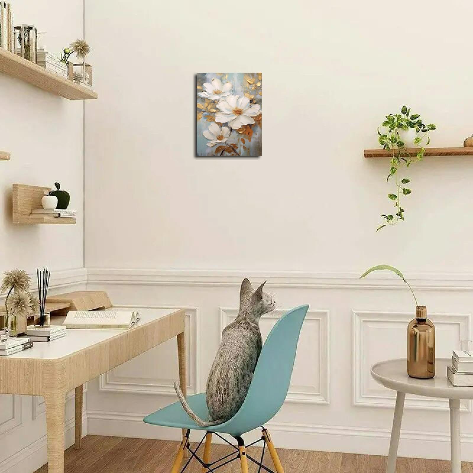 Elegant Golden Floral Wall Decor | Premium AI-generated image