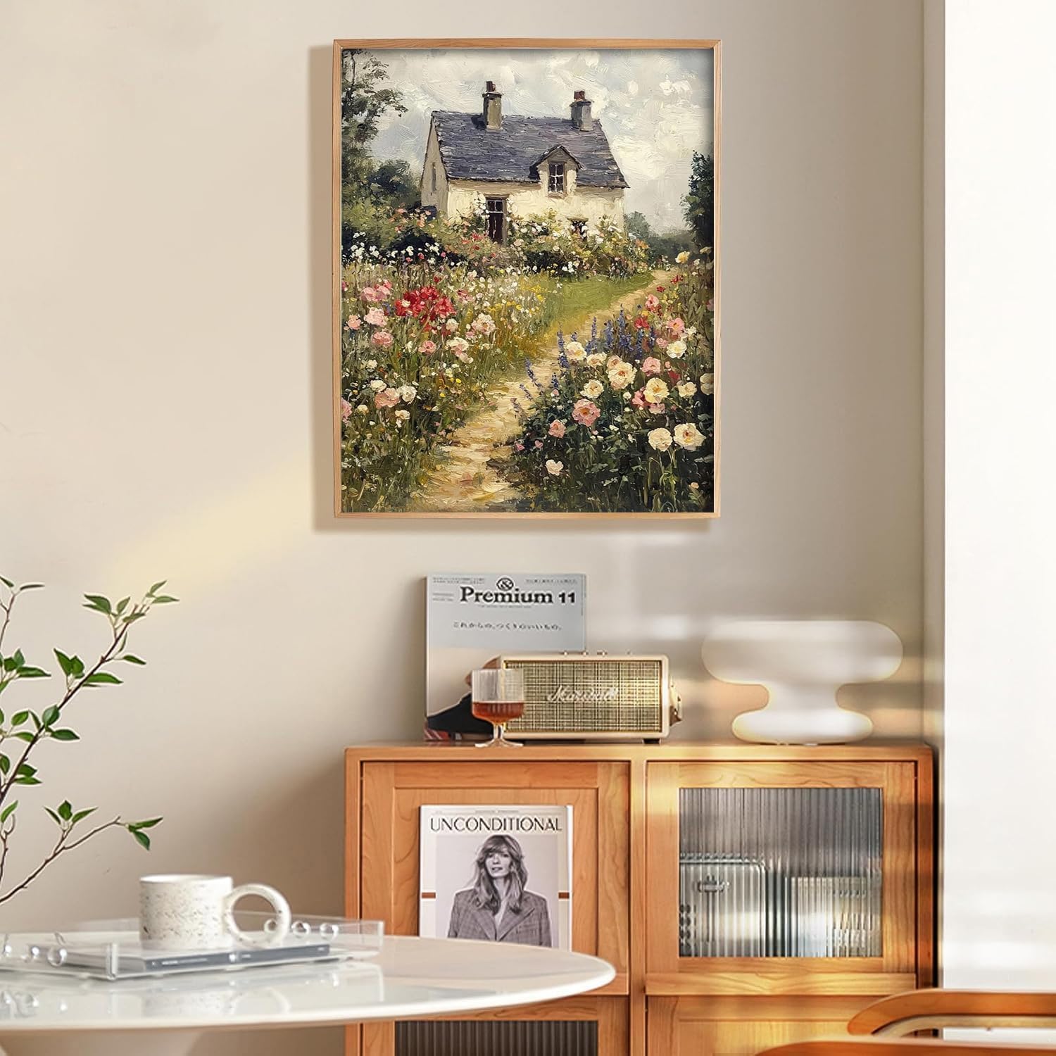 WUDWL Paint by Numbers for Adults and Kids, Garden Scenery Wall Decor Painting by Number Kits On Canvas, Number Artist Paint by Number Kit Funny Without Frame DIY, Home Wall Decor, 12x16in