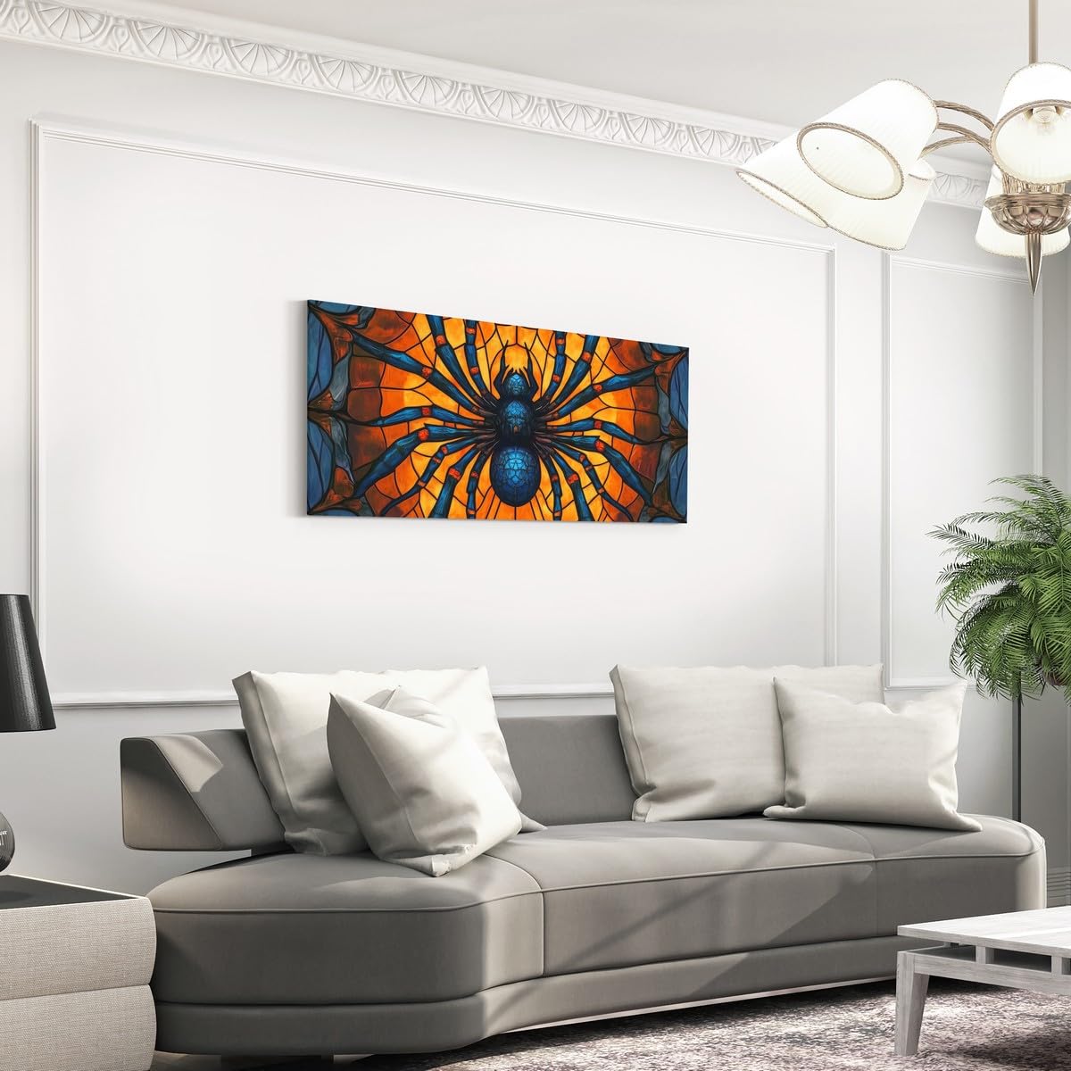Amazon.com: Blue Spider Aesthetic Wall Art,Gradient Spider Web