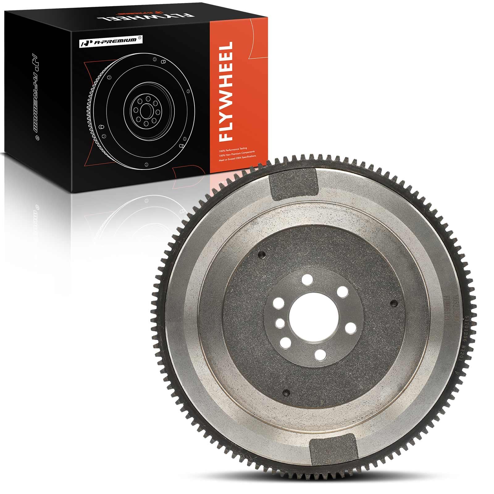 A-Premium Clutch Flywheel Compatible with Fiat 500 2012-2017 1.4L, Manual Transmission, 6 Bolt Holes, 116 Teeth, Replace# 5106121AA