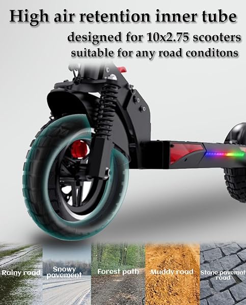 Felixstory 10x2.75 10 Pouces Scooter Chambre à air, Compatible avec 10x2.70-6.5, 255x70, 70/65-6.5 Pneus Externes, Convient pour Smartgyro Speedway v2/ v3, Dualtron 3 et Autres scooters électriques - 4