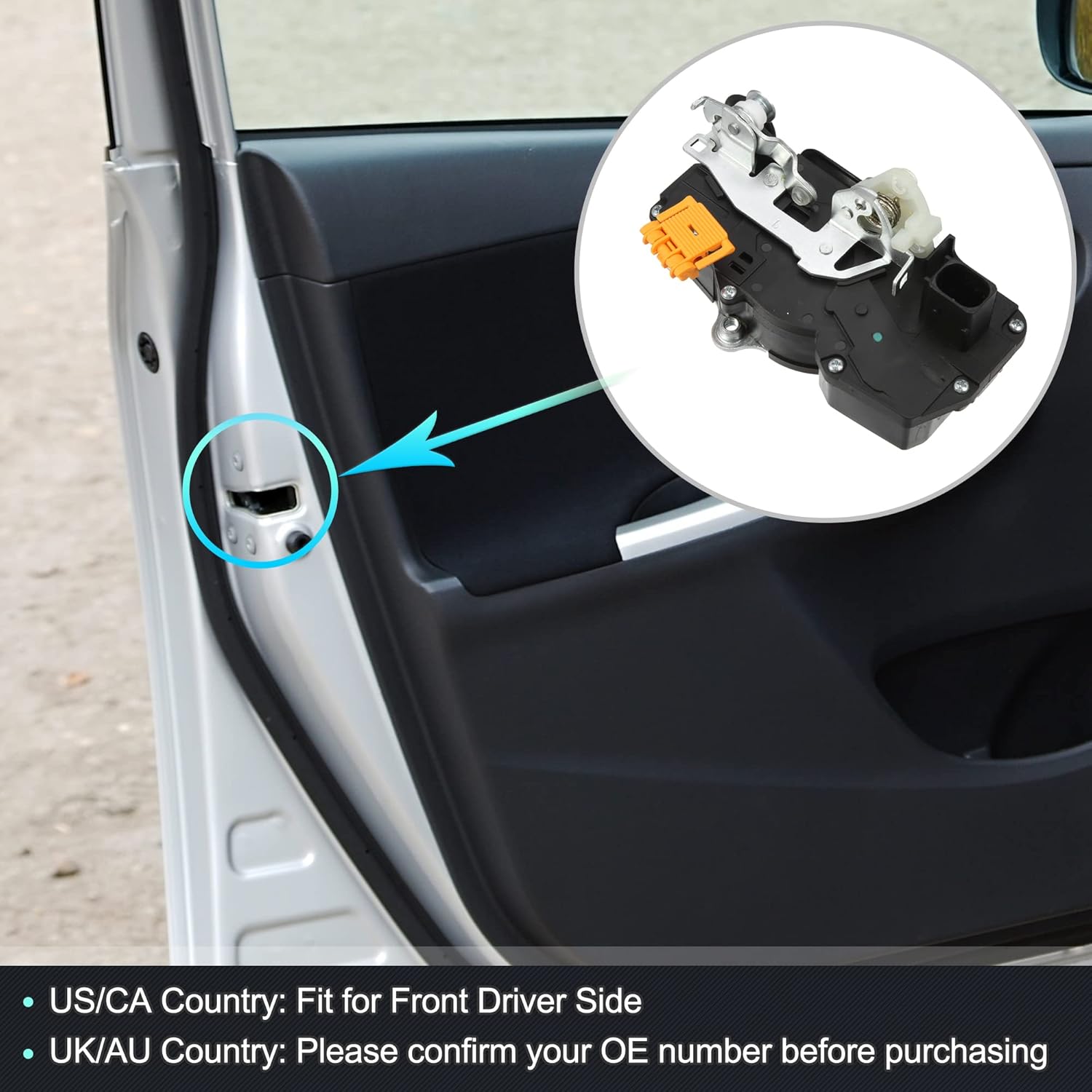 X AUTOHAUX Power Door Lock Actuator Motor Rear Left Side for Hummer H2 Sport Utility 2003-2007 15816390 Plastic Metal Black