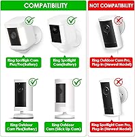 Vista 2 de Adaptador de corriente para Spotlight Cam Plus/Pro (batería) y cámara de proyector (batería), con cable exterior resistente a la intemperie de 25