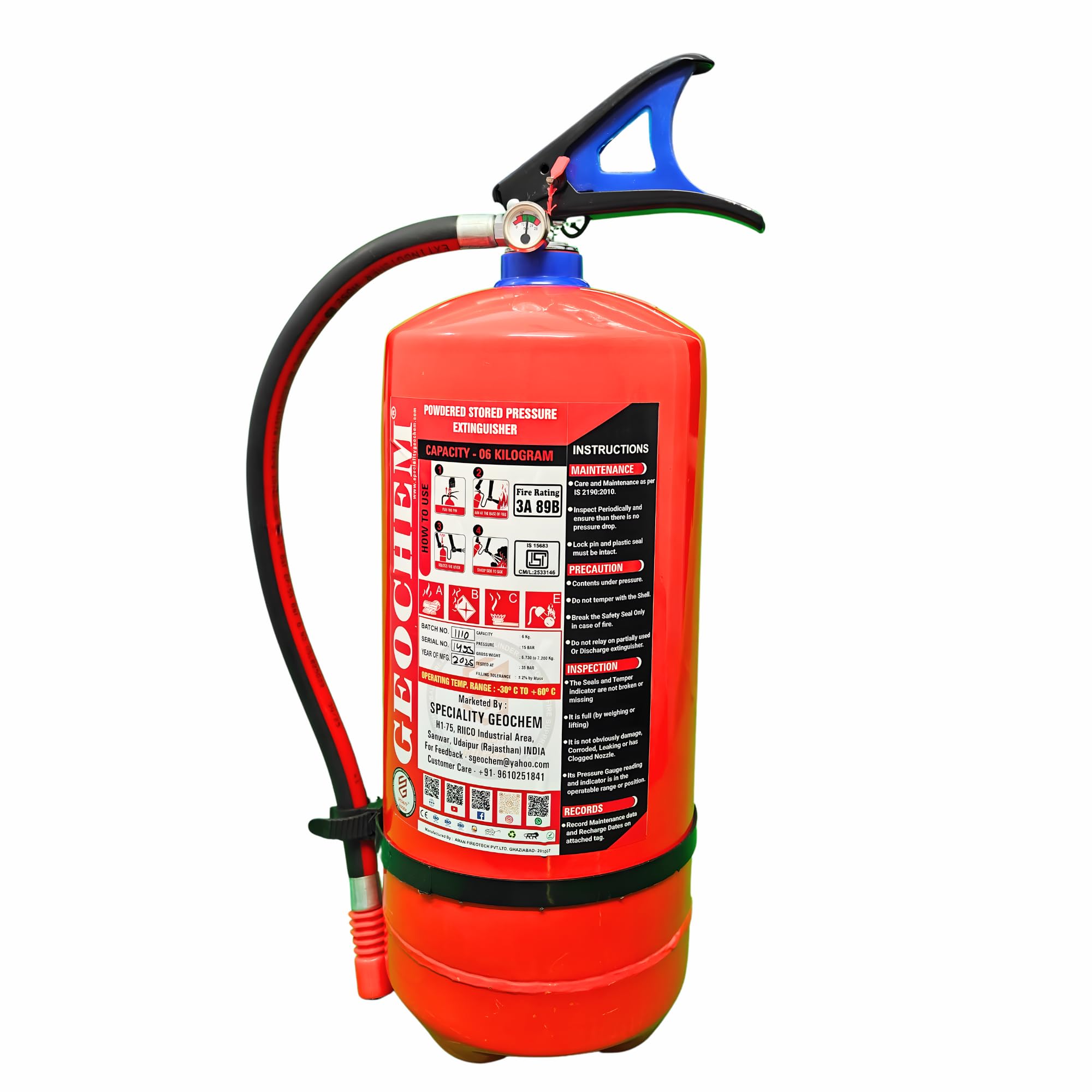 ABC Fire Extinguisher - Portable & ISI Certified -10