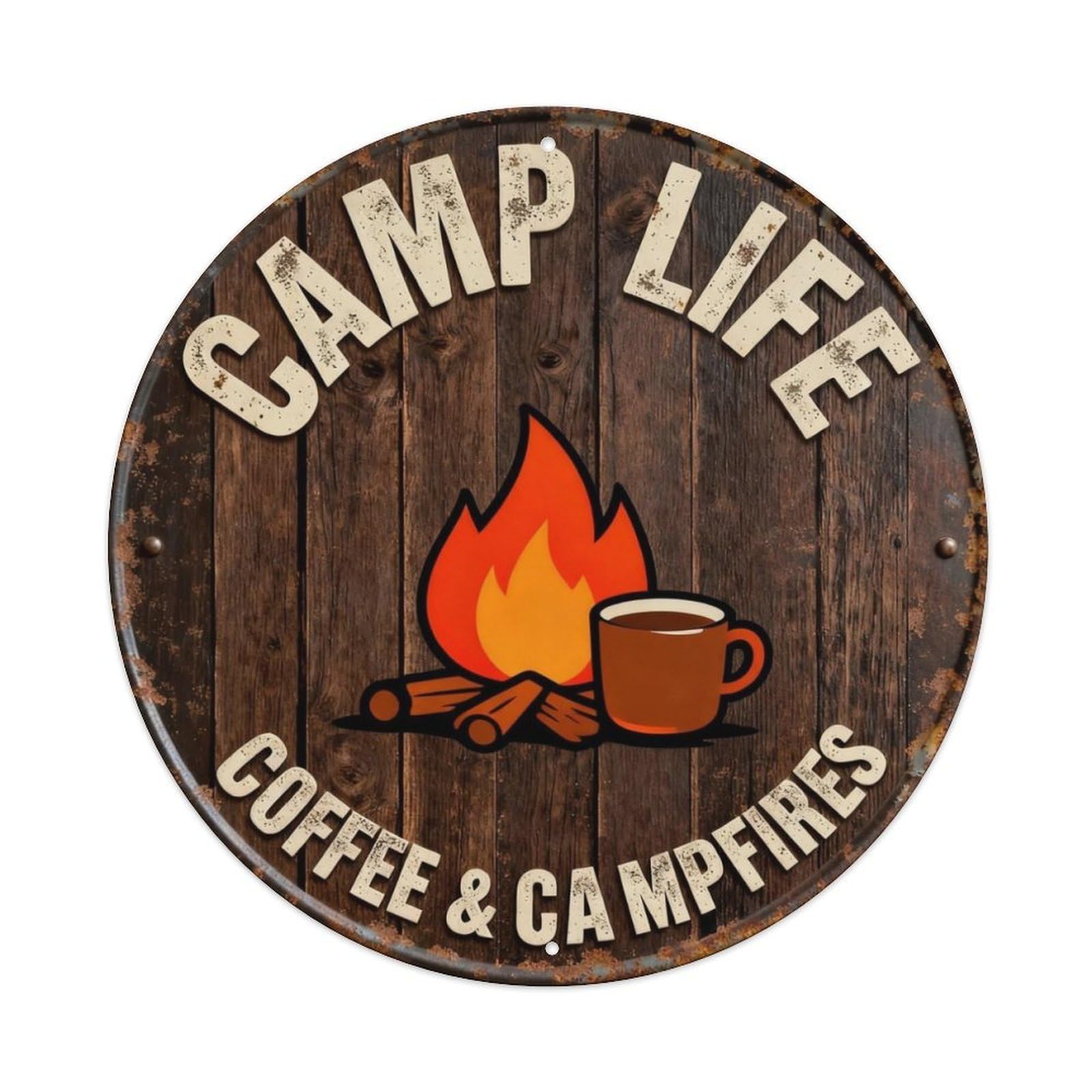 Color_Campfire_Coffee Metal Tin Sign Plaque