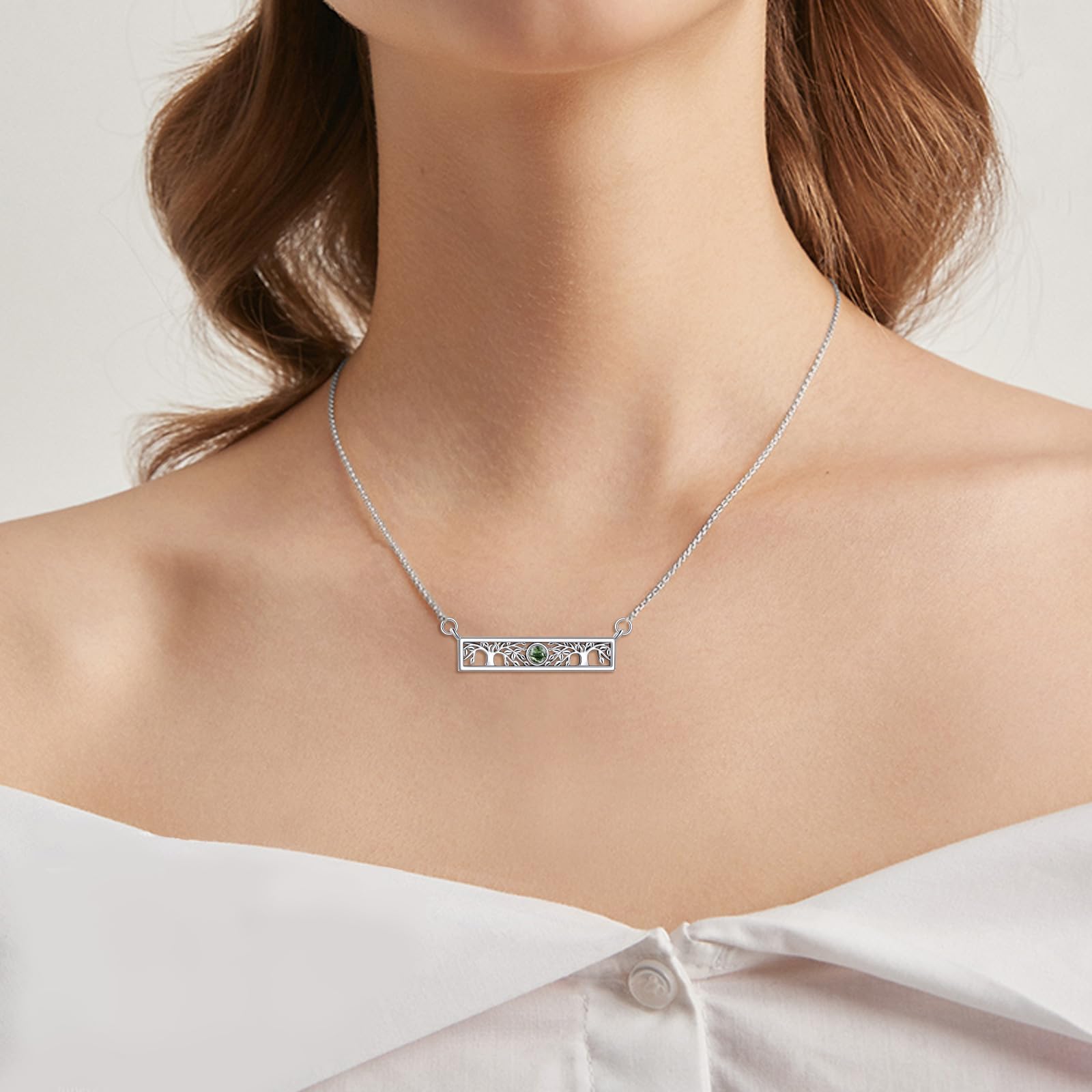 POPLYKE Collar de flor de girasol para mujer, joyería de plata de ley, regalos para mujeres mamá mujer