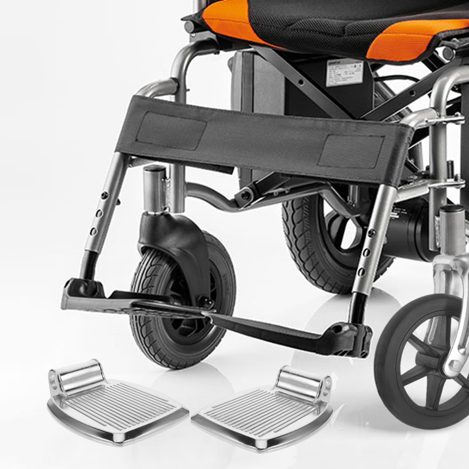 Alipis Pedana Migliorata Sedia Lega a Alluminio in da e Poggiapiedi di per Argento 2 19mm Scooter e Deambulatore per Anziani
