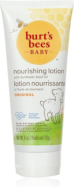 Burt's Bees Baby Lotion, Nourishing Baby Moisturiser, Ultra-Gentle For Delicate Skin & Daily Care, 170g