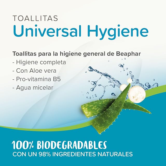 Foto 2 de 5 de Beaphar Toallitas húmedas biodegradables para la Limpieza General de Perros y Gatos