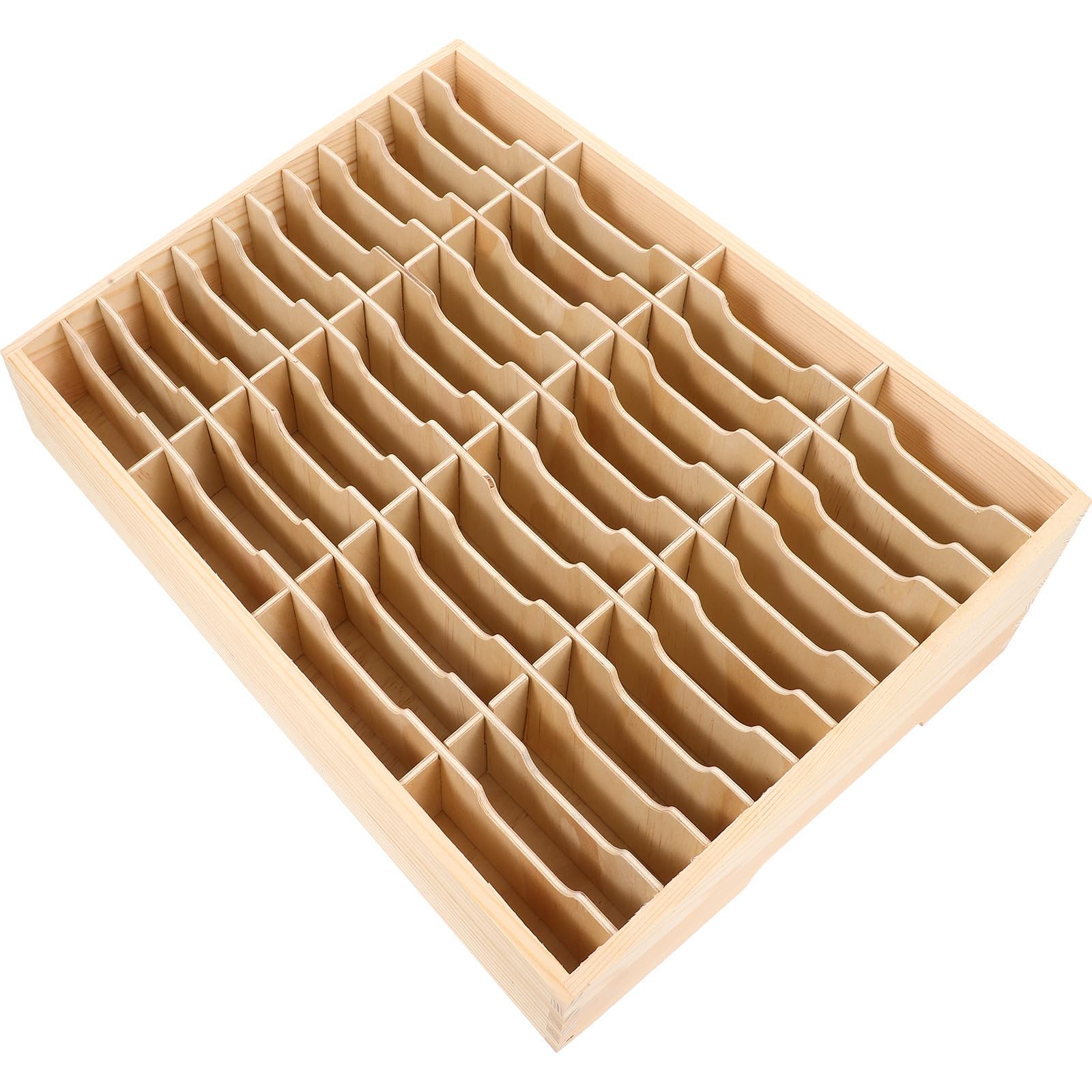 Soporte de Madera Maciza para Teléfono Móvil de Mesa Múltiples Compartimentos, Caja Organizadora para 48 Teléfonos, Organizador para Aula y Oficina, Almacenamiento Seguro