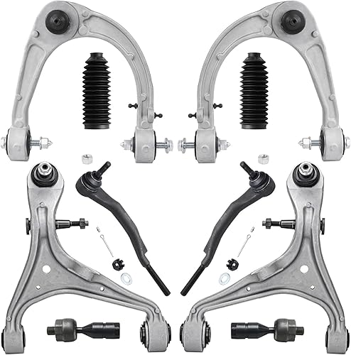 Miniatura 82 de Detroit Axle - Kit de suspensión frontal de 10 piezas para Chevy Trailblazer GMC Envoy XL Buick Rainier 9-7X Ascender, inferior y superior, 4 brazos