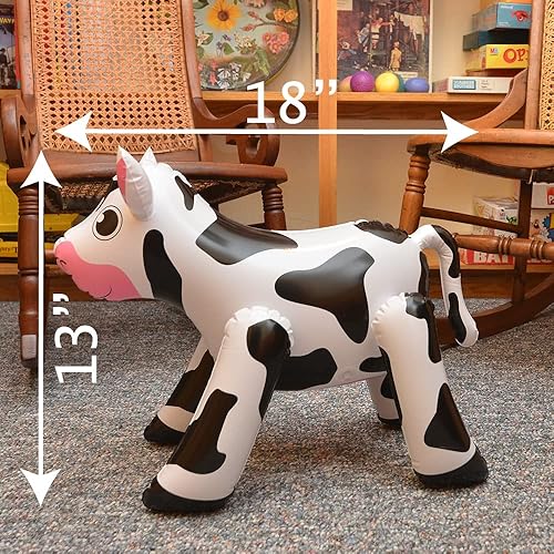 Miniatura 2 de MerriMax Juguete inflable de vaca (pequeño 18 x 13 pulgadas) para niños  Adultos  Fiestas  Decoraciones  Piscinas  Temas de granja