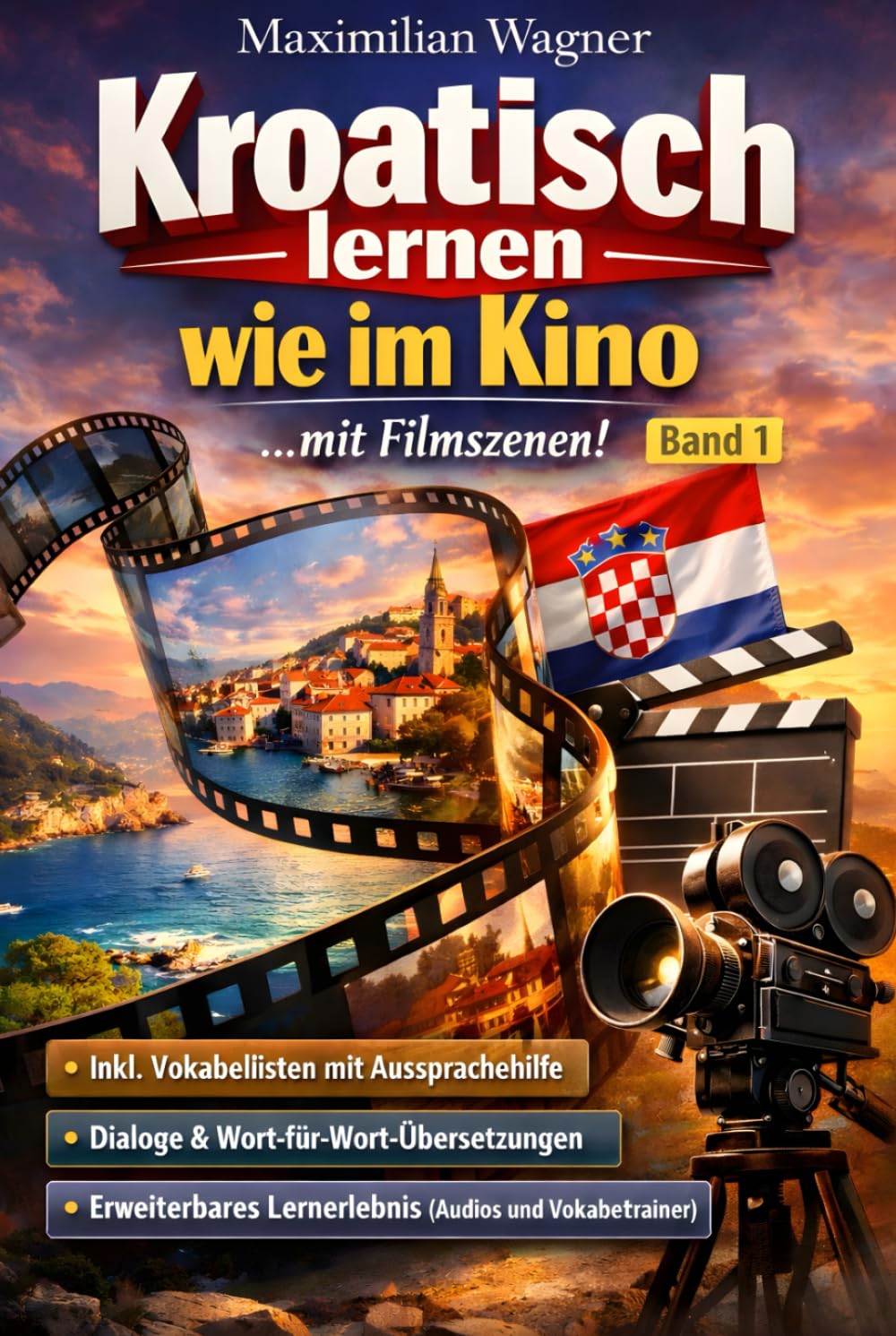 Kroatisch lernen wie im Kino: ... mit Filmszenen! Aussprachehilfe und Wort-für-Wort-Übersetzunge (Kroatisch - die Lernbuchreihe!! So geht sprachenlernen heute :))