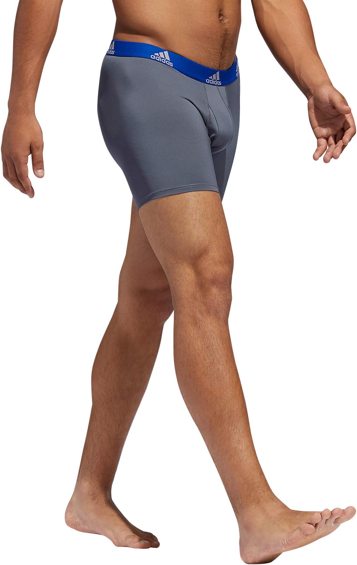 adidas Men's Microfiber Boxer Brief Underwear, performance athletic fit (3-pack)