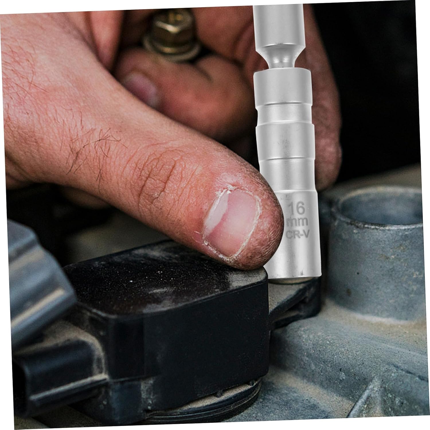 PRETYZOOM Thin Wall Spark Plug Removal Tool Set for Car Repair Universal Spark Plug Wrench 360-Degree Swivel Head Compatible Most Vehicles and Motorcycles