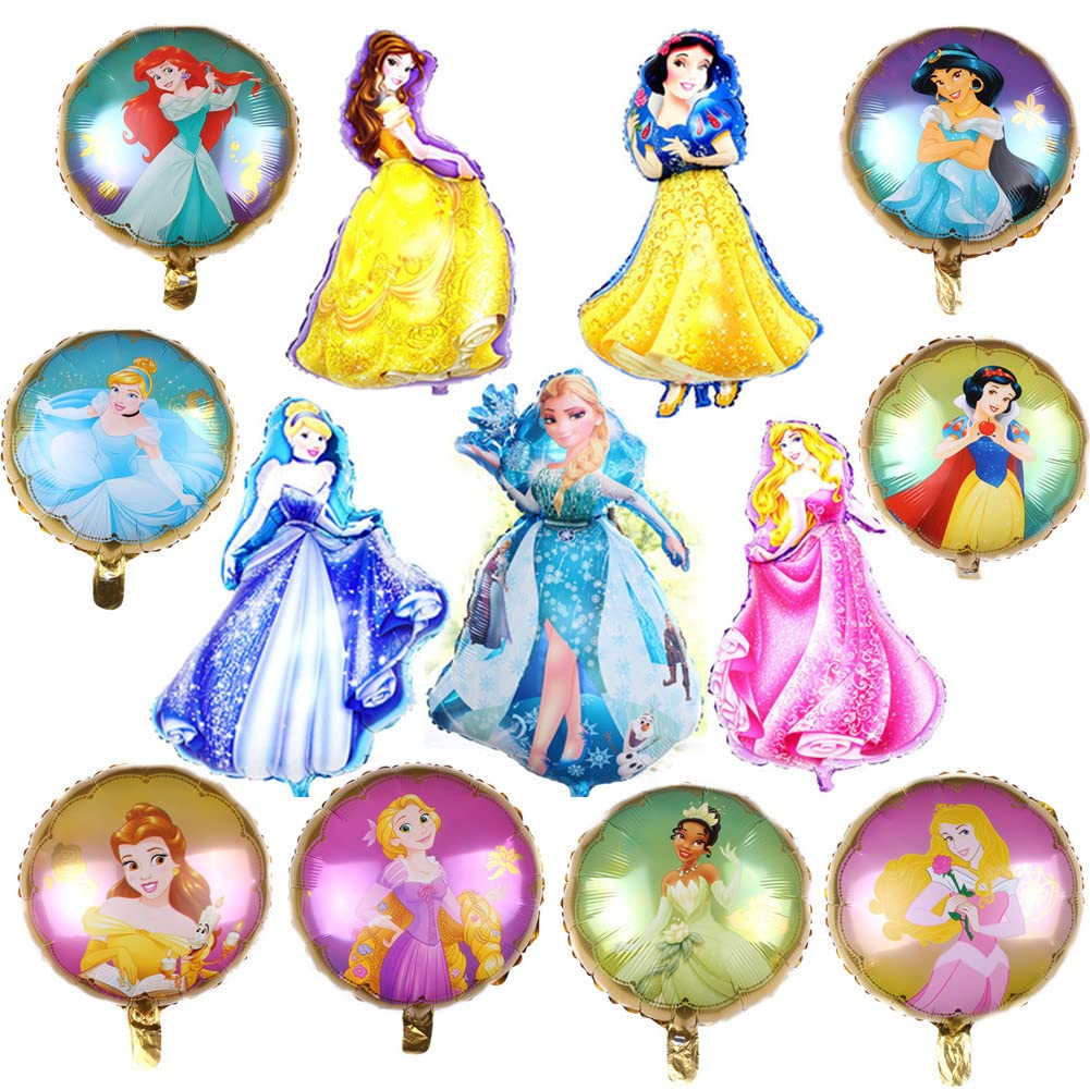 GANKTOWCOY 13 Pack Princess Party Balloon, Princess Party Balloon Decorations For Childrens Party Supplies