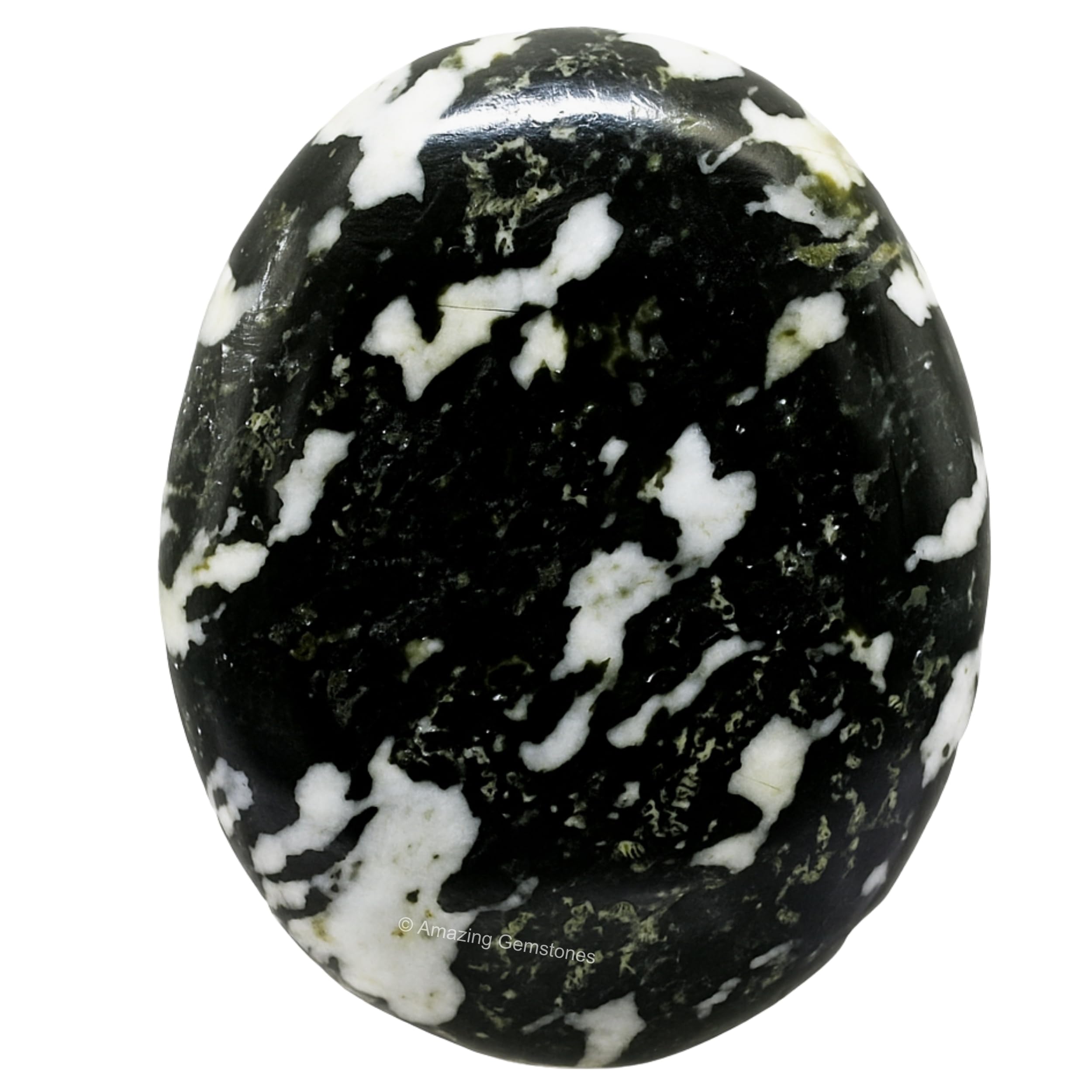 Black and White Tourmaline Crystals and Healing Stones - Large Palm Stone