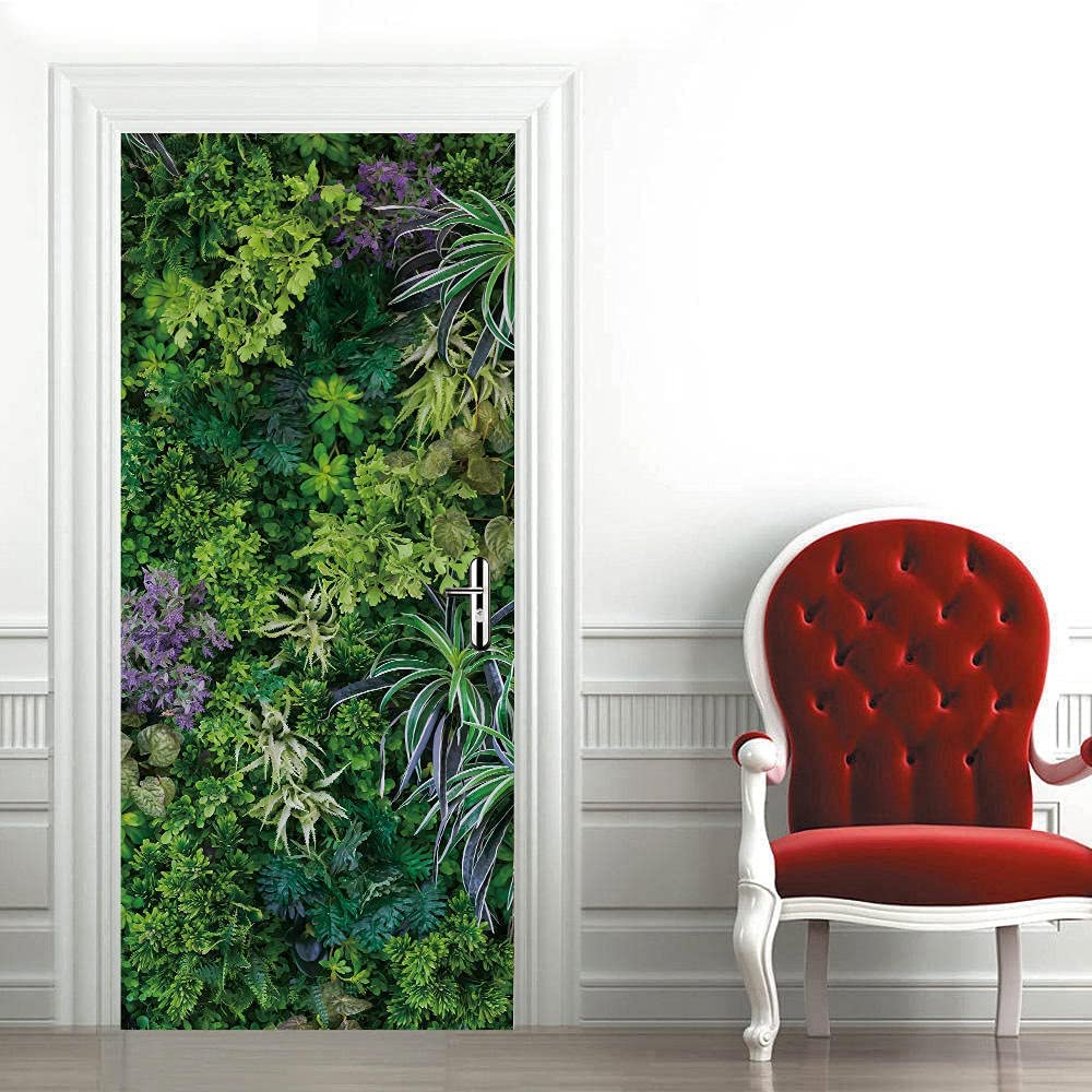 Sticker Porte 3D Yeux De Chat Noir - Décor Mural Effrayant Et Original 83x204 Cm