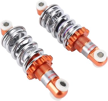 lyrlody Adjustable Front Shock, 2Pcs 125mm Motorcycle Air Shock Absorbers Damper Spring Damper for Mini Bike Scooter