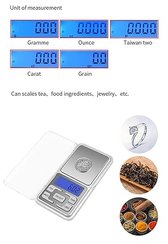 Miniatura 5 de TXY Básculas de joyería de alta precisión 17.64 oz-0.00 oz para joyería de oro diamante equilibrio de peso digital bolsillo balanzas electrónicas