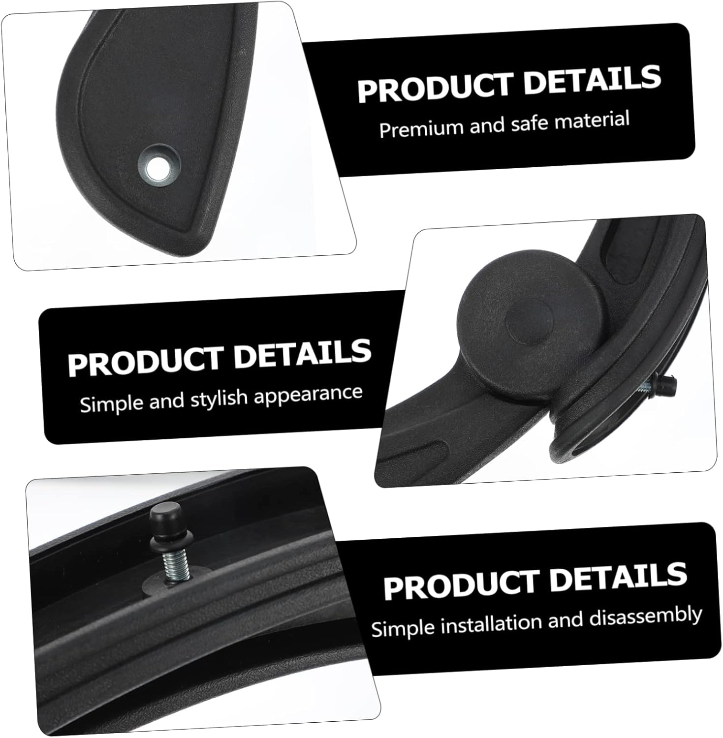 Gadpiparty 1Set Office Chair Armrest Replacement Ergonomic Grip Handles for Swivel Chairs Armrests for Comfort and Relaxation for Office Workers and Home Use