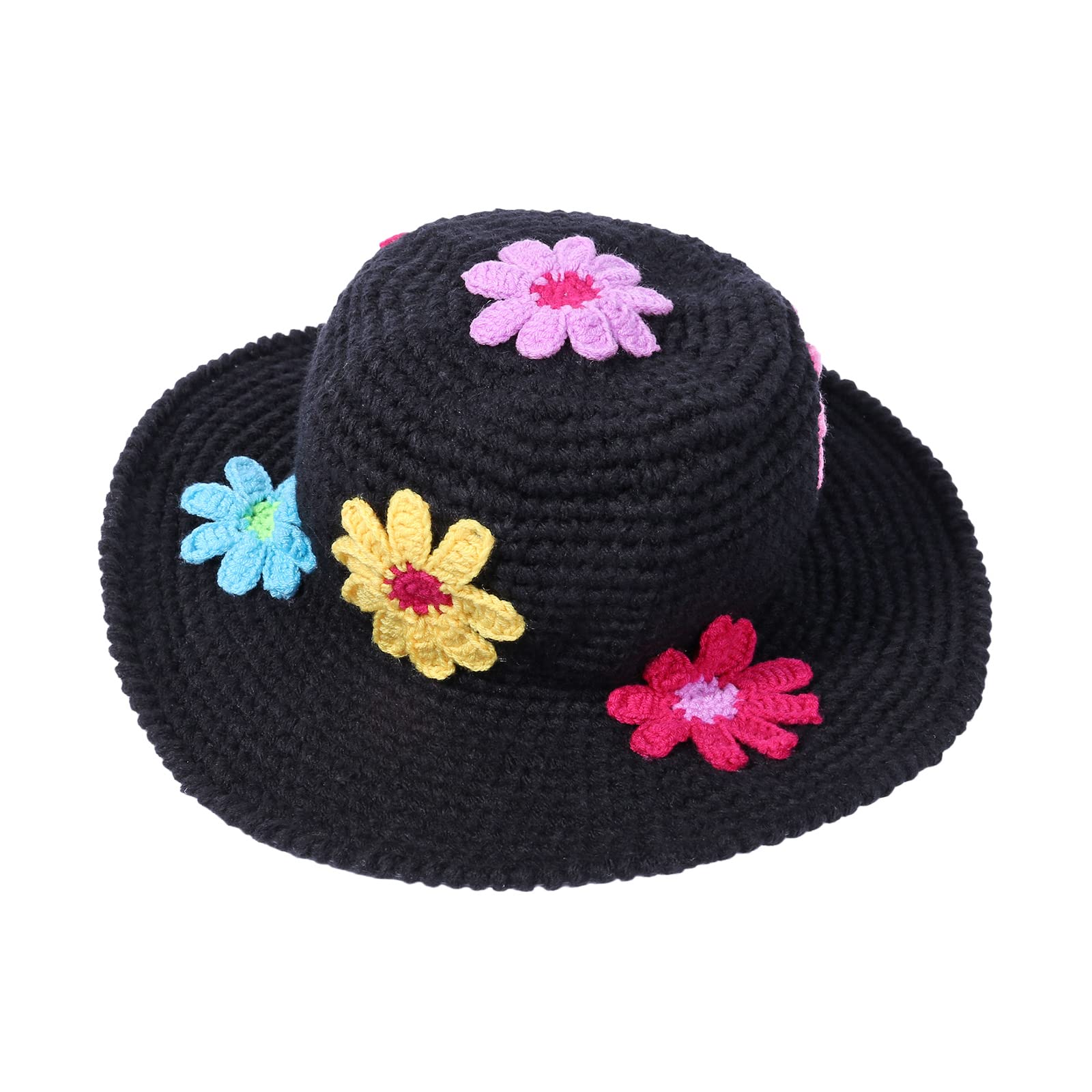 Chapeau Bob Cloche Fait Main Pour Femme - Couleur Vive, Léger Et Confortable - Pour Pêche, Randonnée, Voyage