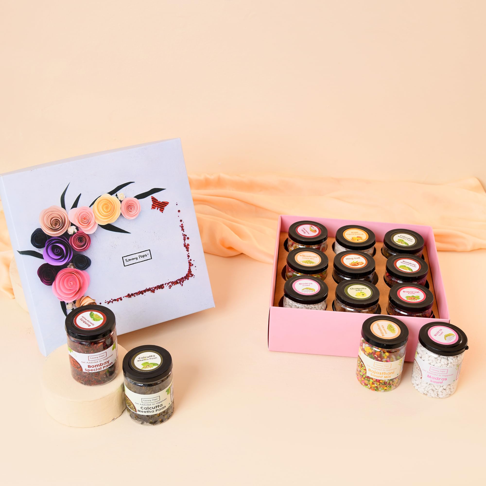 Fiesta Gift Box | Assorted Mouth freshener & Digestive Mix with Aam Papad & Masala Amla | Indian Snacks & Mukhwas Pack