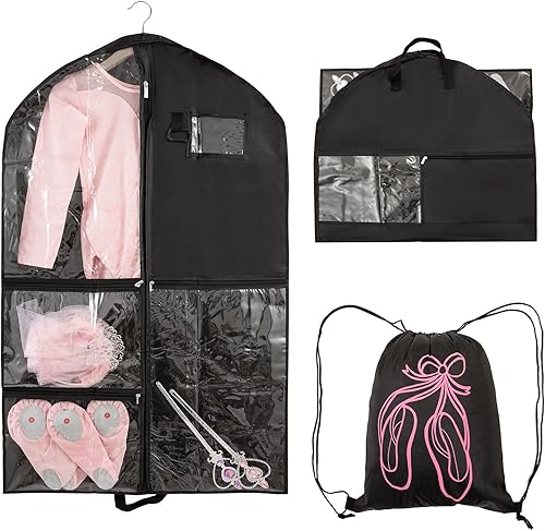 Vista 68 de Bolsa de ropa colgante impermeable, bolsas de ropa de 40 pulgadas para colgar ropa, bolsas de ropa para almacenamiento de viajes, bolsa de ropa