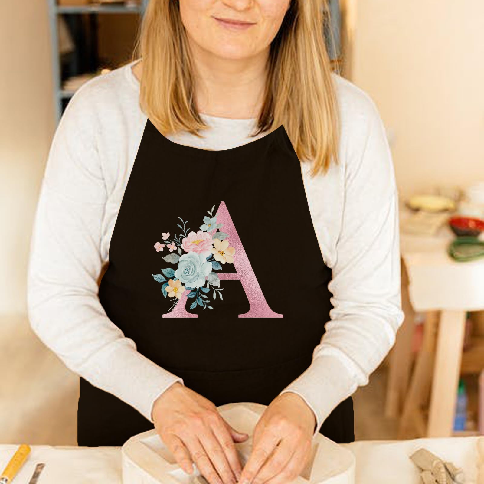 Delantales personalizados para mujer con bolsillos para cocinar y hornear, bonitos regalos para mamá, cumpleaños, Navidad