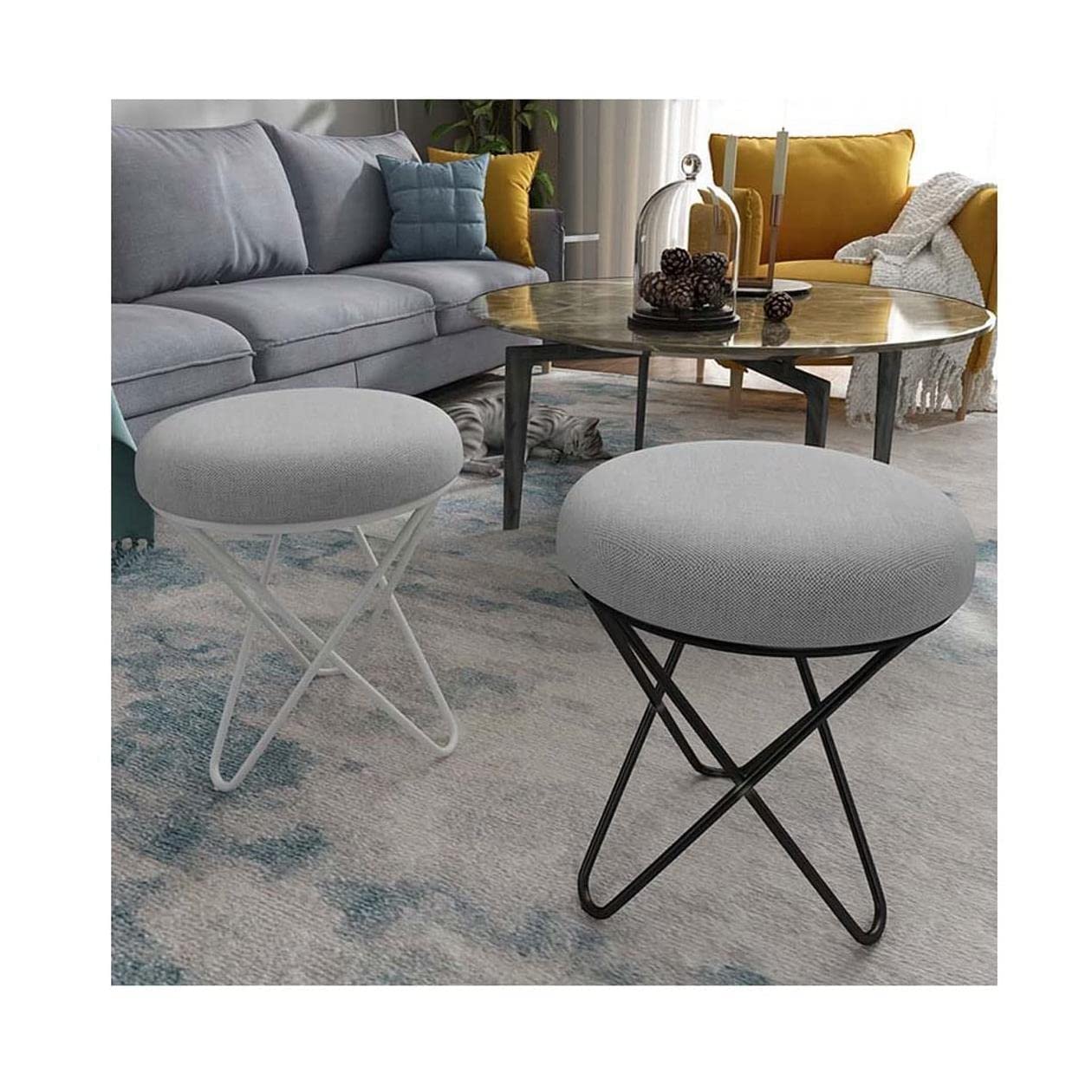 Sgabello regolabile per pianoforte e trucco, panca da toeletta ergonomica, seduta da giardino per comfort e stile D 1 design