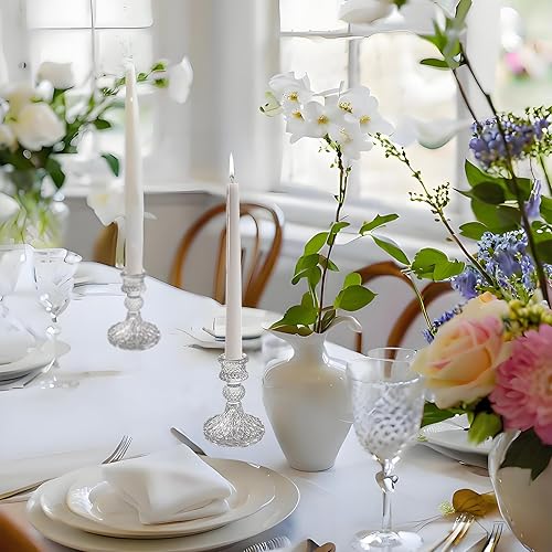 Miniatura 3 de Portavelas de cristal, portavelas cónico a rayas, juego de 6 candelabros para centros de mesa, decoración del hogar, bodas, festivales y fiestas