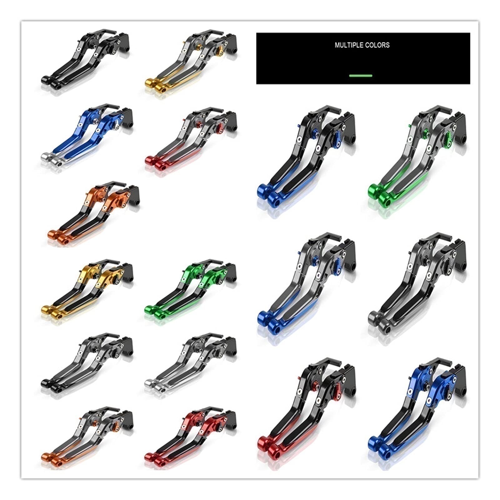 Leviers De Frein Et Embrayage Pliants Réglables Pour Honda X-ADV 750 (2017-2023) - Aluminium CNC, Couleur Titane/Noir - 6