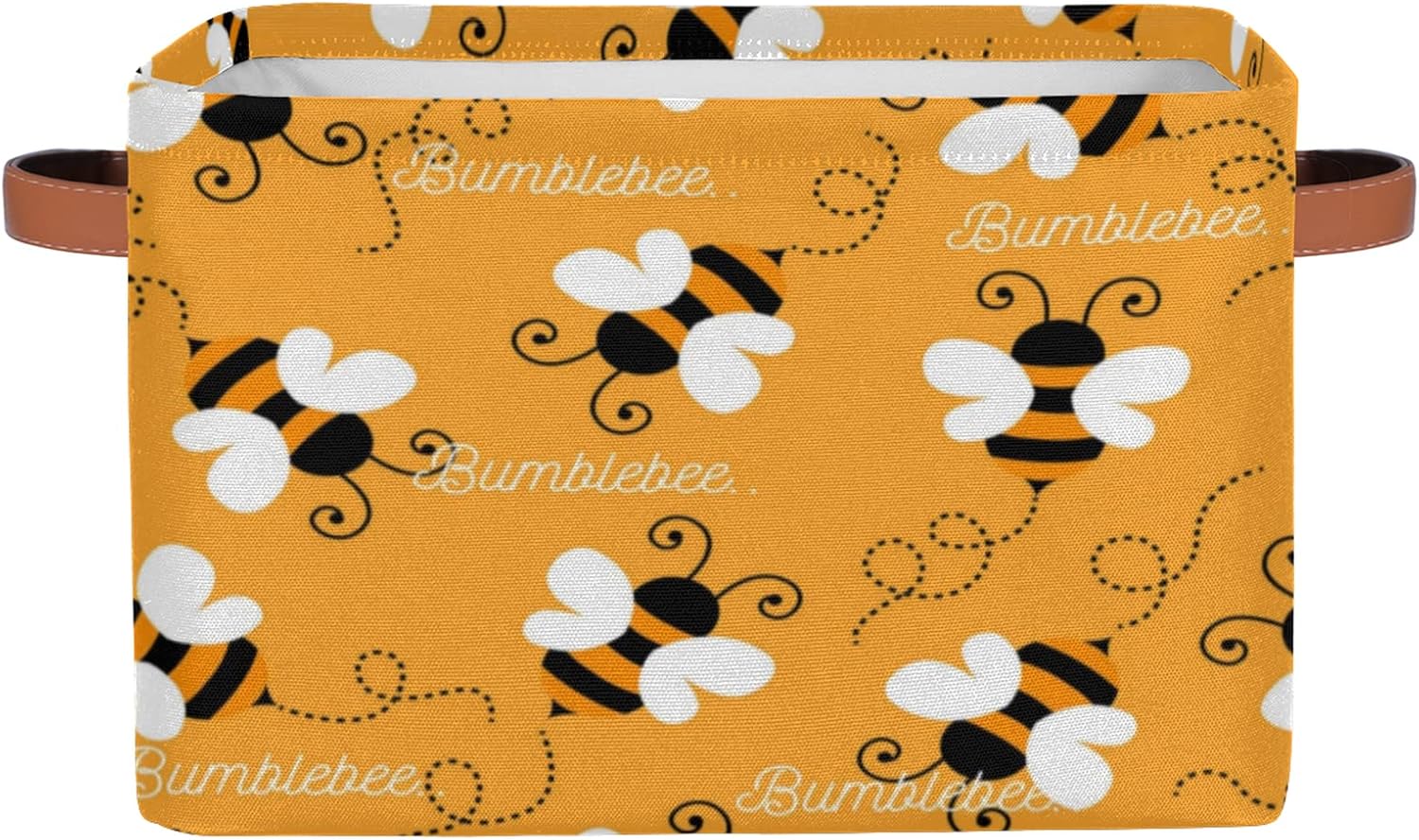 Cute Bee Bumblebee Fabric Storage Baskets for Shelves for Organizing