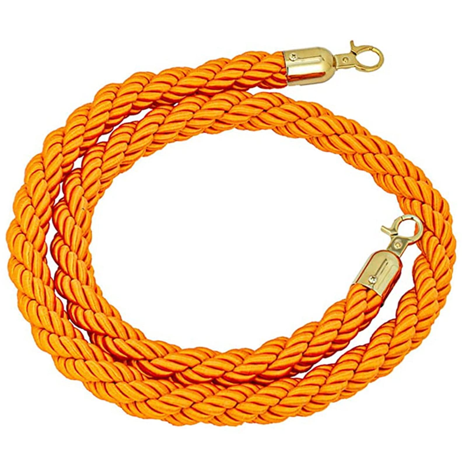 Orange Stanchion Rope Queue Barrier Ropes 3/4/5/6/10Ft, Crowd Control Rope, Braided Hemp Rope for Queue Divider, Rope Safety Barrier 1/2/3M, Yellow Twisted Hemp Rope Queue Line Barrier, 3.2cm ( Color