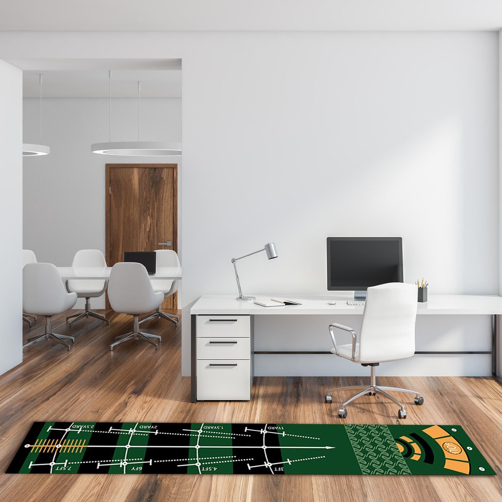 Tapis d'entraînement au Putting, Putting Green en intérieur | Tapis d'entraînement de Golf Portable | Green de Golf d'intérieur, équipement d'entraînement de Golf réutilisable pour viser,